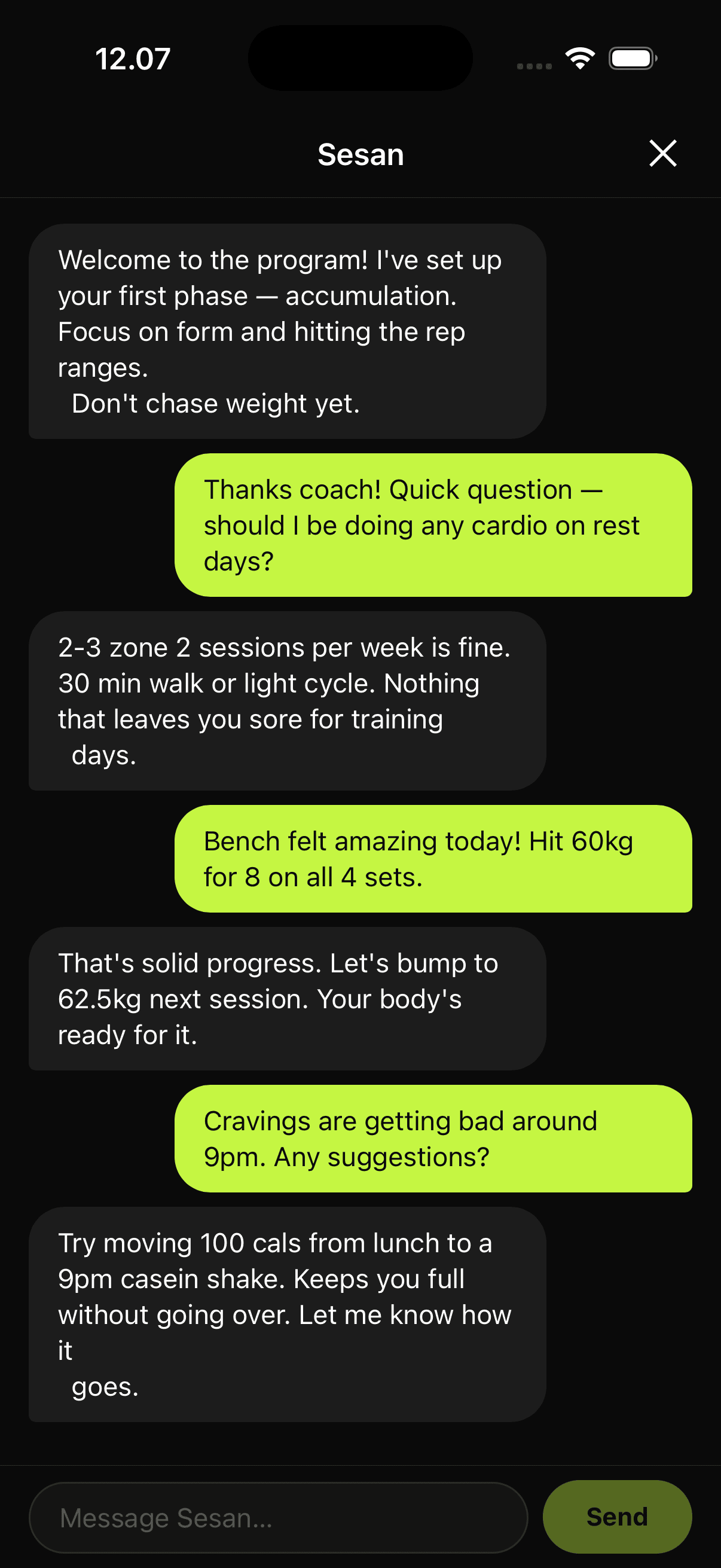 Coach messaging